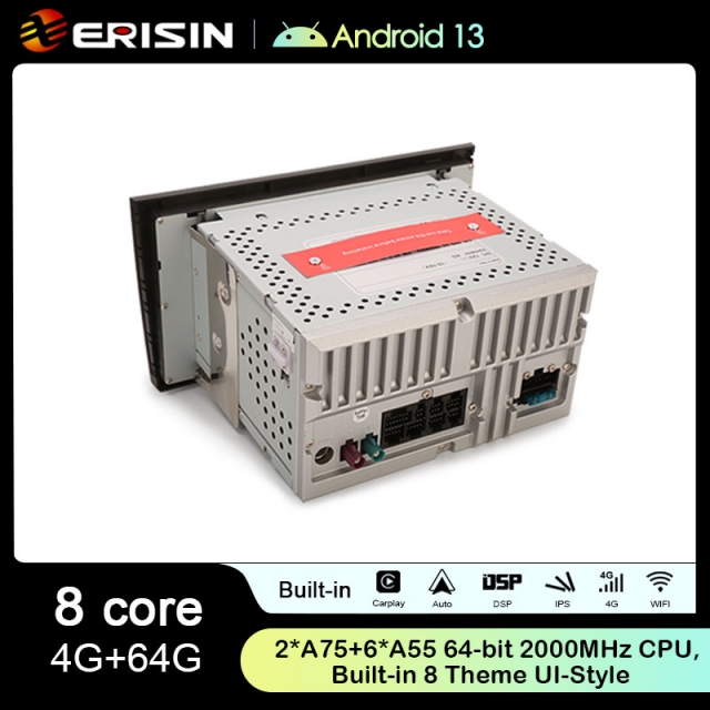 Rádio Erisin Android 13 MT8667 4GB 64GB VW 7" Audi A4 B6 B7 - Image 4