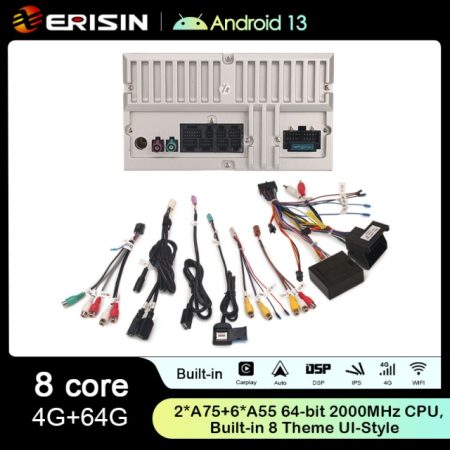 Rádio Erisin Android 13 MT8667 4GB 64GB VW 9