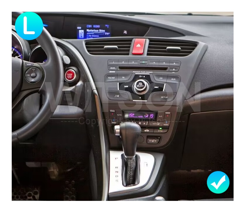 Rádio Witson Android 14 UIS7862 4GB 64GB 9" Honda Civic 2012-2017 - Image 7