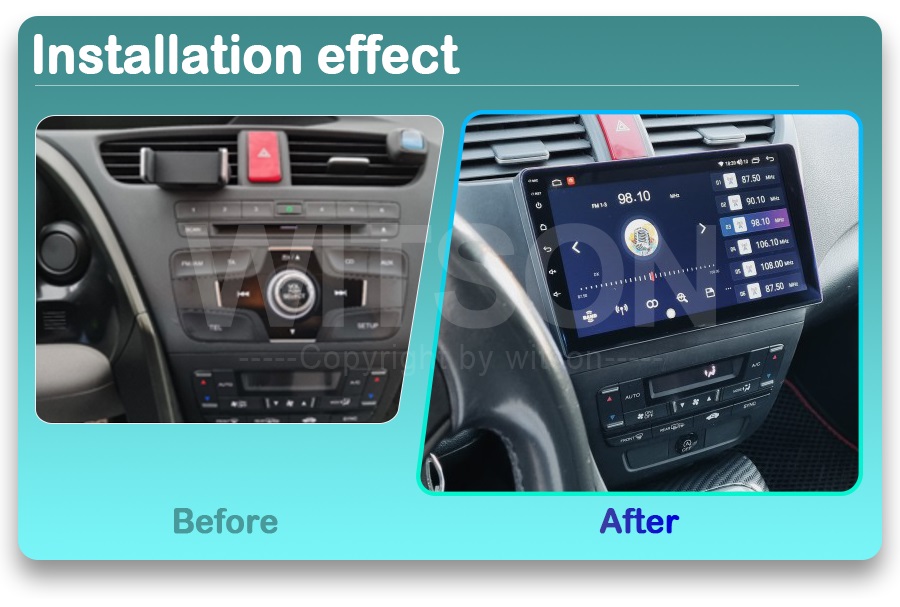 Rádio Witson Android 14 UIS7862 4GB 64GB 9" Honda Civic 2012-2017 - Image 8