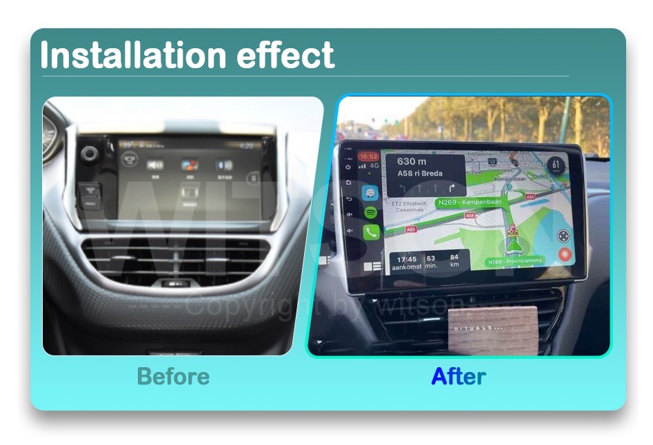 Rádio Witson Android 14 UIS7862 4GB 64GB 10.1" Peugeot 208/2008 2014-2015 - Image 4