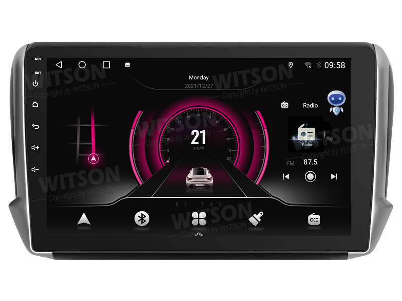 Rádio Witson Android 14 UIS7862 4GB 64GB 10.1" Peugeot 208/2008 2016-2018