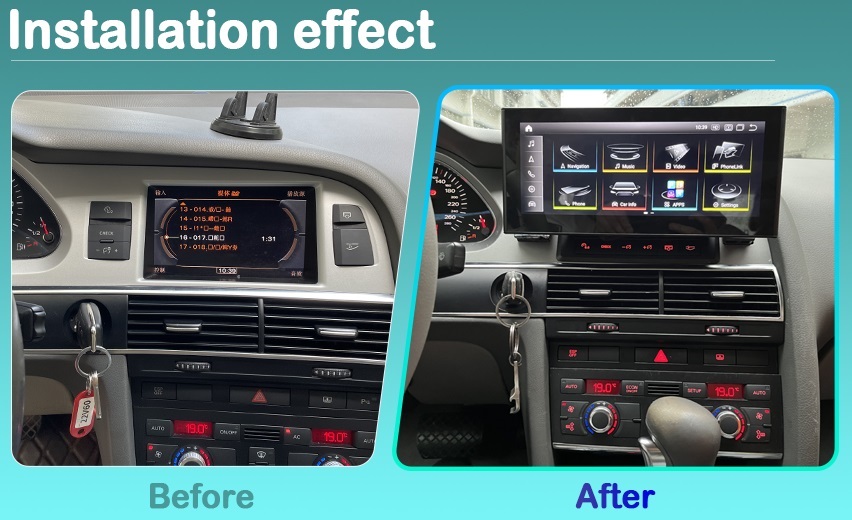 Ecrã Android 13 10.25" Snapdragon 680 4GB 64GB Audi A6 2005-2011 MMI 2G - Image 10