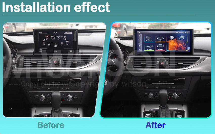 Ecrã Android 13 10.25" Snapdragon 662 4GB 64GB Audi A6 2012-2015 A7 2009-2015 HN+R - Image 2