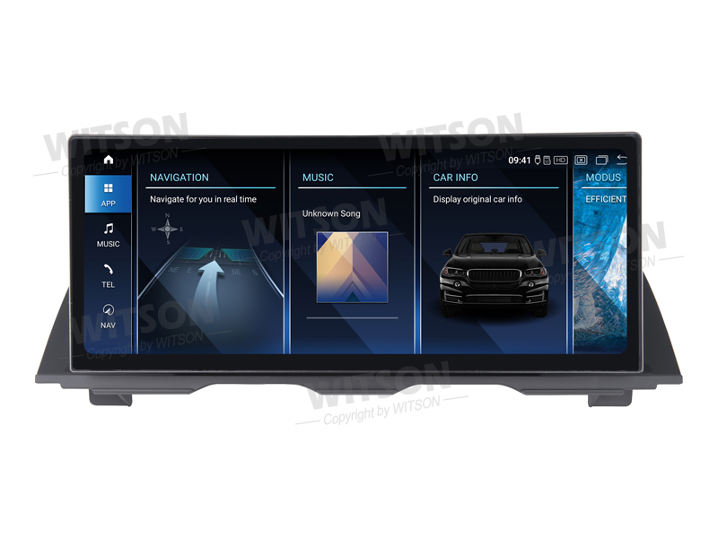 Ecrã Android 13 12.3" Snapdragon 680 4GB 64GB BMW Série 5 F10 F11 CIC 2011-2012 Ultra Slim