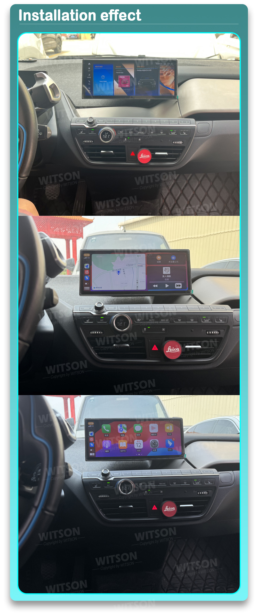 Ecrã Android 13 12.3" Snapdragon 680 4GB 64GB BMW I3 NBT 2013-2016 - Image 8