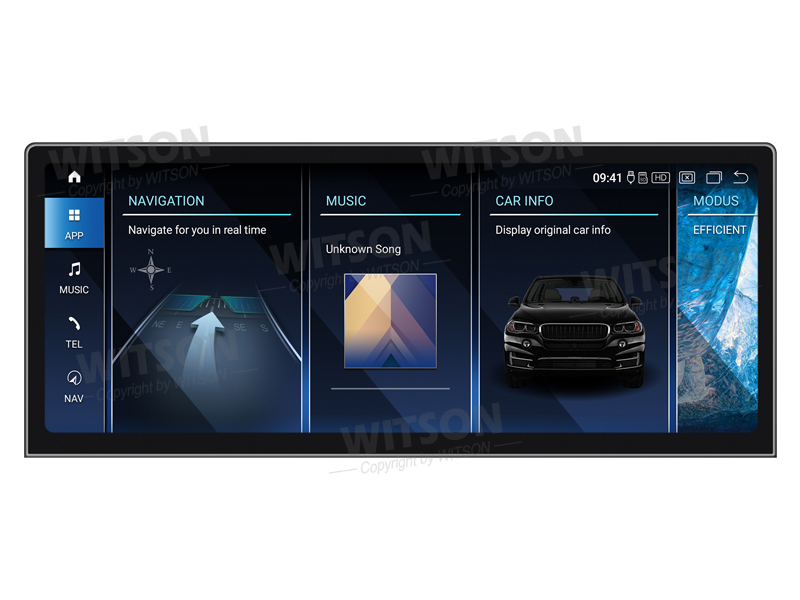 Ecrã Android 13 12.3" Snapdragon 680 4GB 64GB BMW Série 5 E60 CCC 2005-2009 Ultra Slim