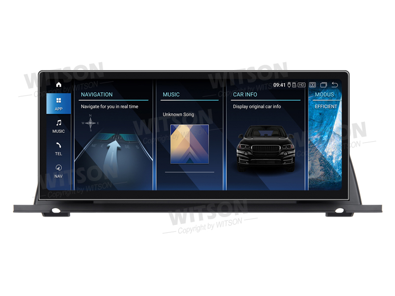 Ecrã Android 13 12.3" Snapdragon 680 4GB 64GB BMW Série 5 F07 GT CIC 2011-2012 Ultra Slim