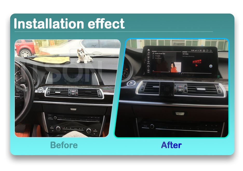 Ecrã Android 13 12.3" Snapdragon 680 4GB 64GB BMW Série 5 F07 GT NBT 2013-2017 Ultra Slim - Image 5