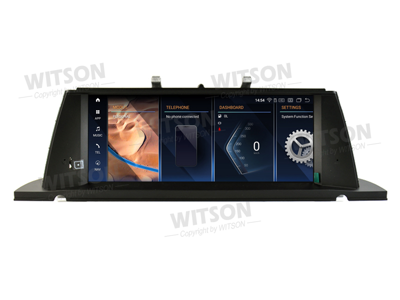 Ecrã Android 13 10.25" Snapdragon 680 4GB 64GB BMW Série 5 F07 GT NBT 2013-2017 Embutido