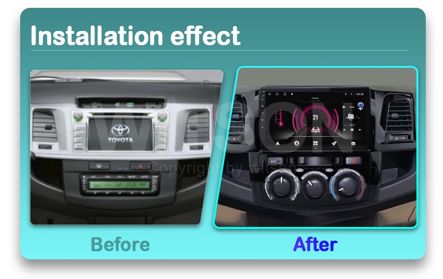 Rádio Witson Android 14 UIS7862 4GB 64GB 9" Toyota Hilux 2005-2007 - Image 7