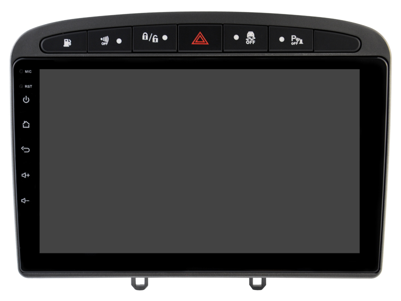 Rádio Witson Android 14 UIS7862 4GB 64GB 9" Peugeot 308 408 (Cinza)