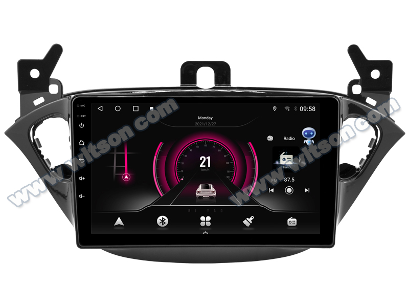 Rádio Witson Android 14 UIS7862 4GB 64GB Opel Corsa E/Adam 9" 2015-2019