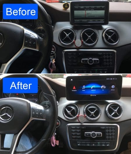 Ecrã Android 13 10.25" Snapdragon 680 4GB 64GB Mercedes A CLA GLA G NTG 4.5 2013-2015 - Image 9