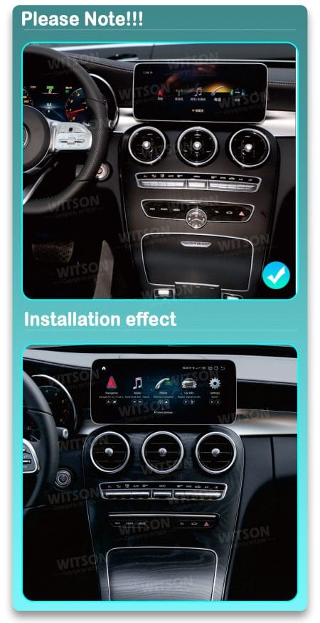 Ecrã Android 13 10.25" Snapdragon 680 4GB 64GB Mercedes C GLC NTG 5.5 2019-2021 - Image 9