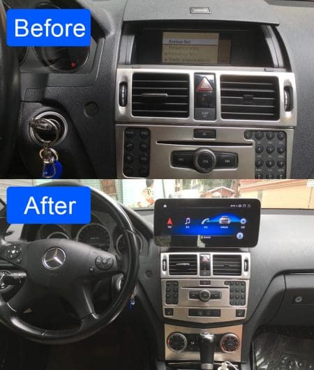 Ecrã Android 13 12.3" Snapdragon 680 4GB 64GB Mercedes-Benz C W204 NTG 4.0 2008-2010 - Image 9