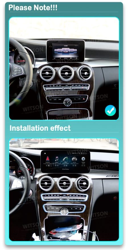 Ecrã Android 13 12.3" Snapdragon 680 4GB 64GB Mercedes C GLC VITO X NTG 5.0 - Image 10