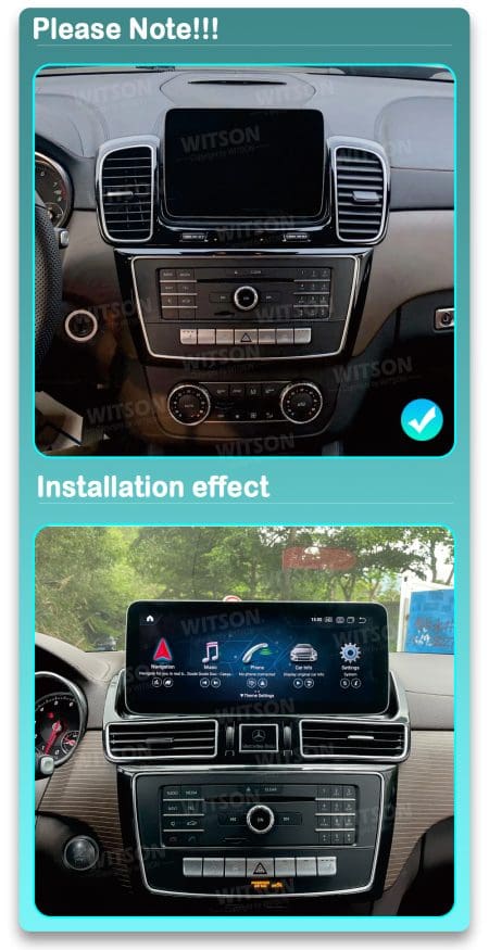 Ecrã Android 13 12.3" Snapdragon 680 4GB 64GB Mercedes-Benz GLE GLS NTG 5.0 2015-2019 - Image 9