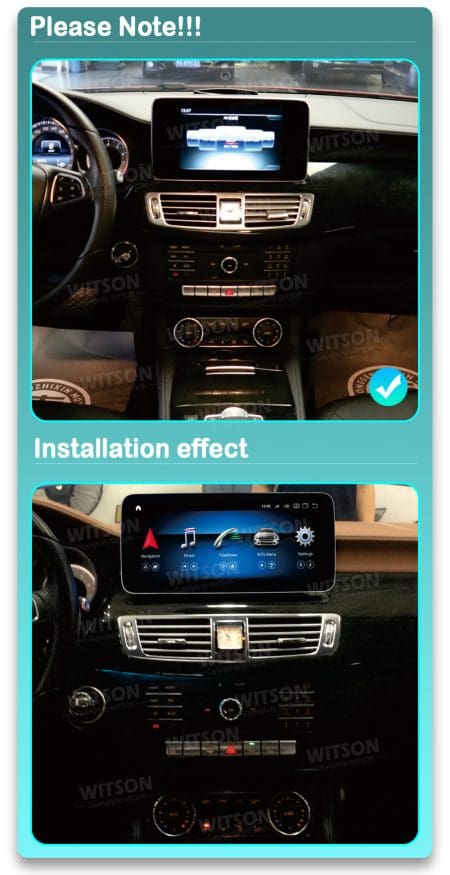 Ecrã Android 13 12.3" Snapdragon 680 4GB 64GB Mercedes-Benz CLS W218 NTG 5.0 2014-2017 - Image 8