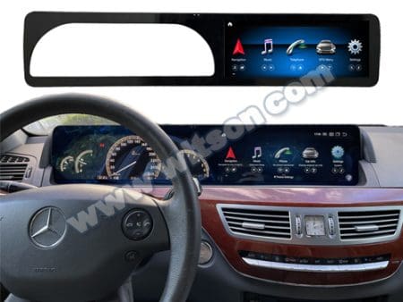 Ecrã Android 13 12.3" Snapdragon 680 4GB 64GB Mercedes-Benz Clase S W221 NTG 3.0/3.5 2006-2013