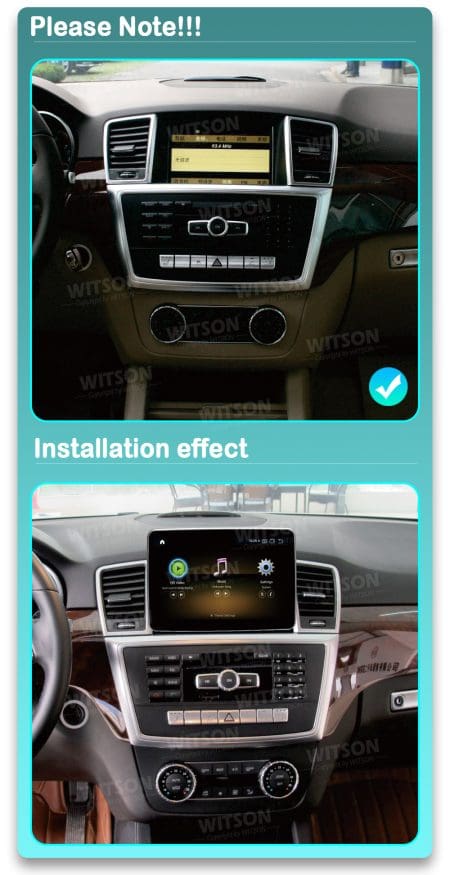 Ecrã Android 13 9" Snapdragon 680 4GB 64GB Mercedes-Benz ML W166 GL NTG 4.5 2012-2015 - Image 8