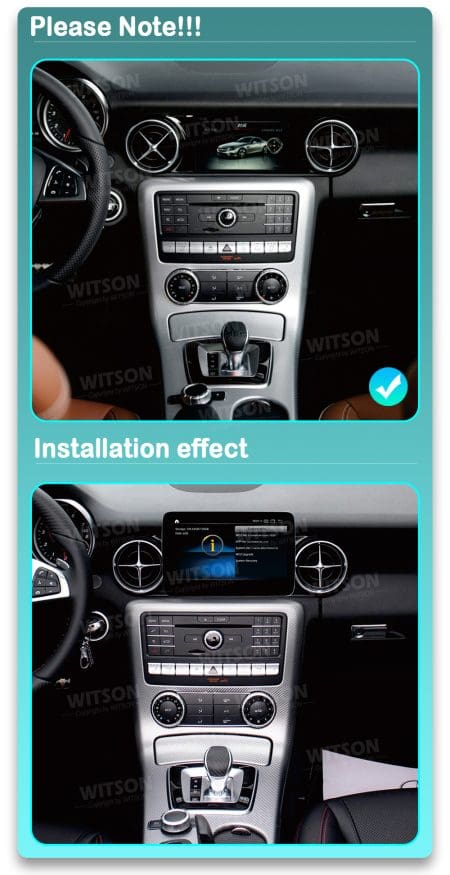 Ecrã Android 13 9" Snapdragon 680 4GB 64GB Mercedes-Benz SLC SL 2016-2019 NTG 5.0 - Image 8
