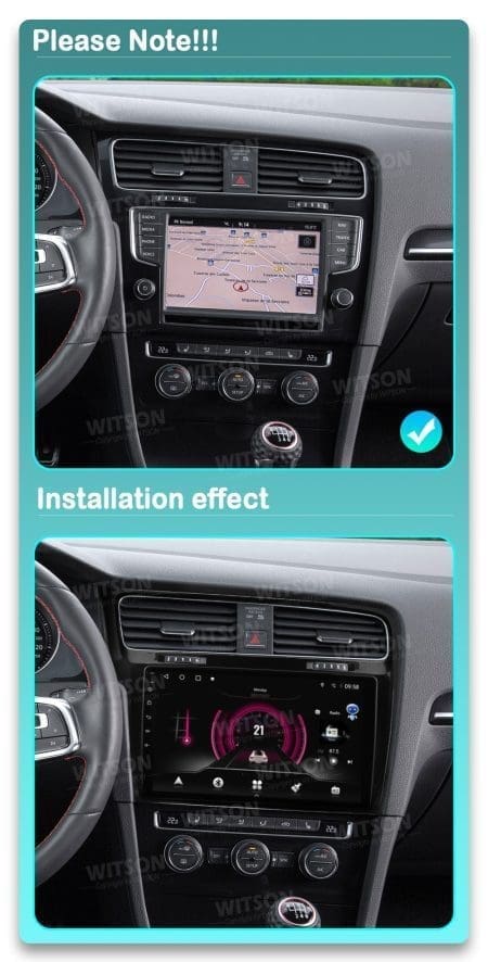 Rádio Witson Android 14 UIS7862 4GB 64GB 10.1" VW Golf 7 2012-2020 (preto) - Image 5