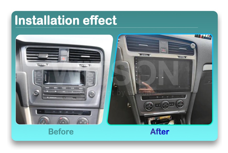 Rádio Witson Android 14 UIS7862 4GB 64GB 10.1" VW Golf 7 2012-2020 (prateado) - Image 3