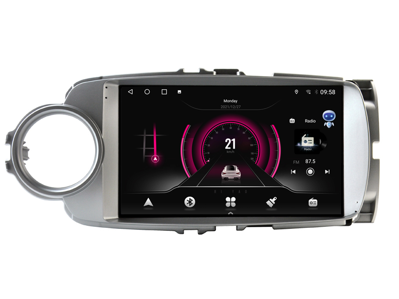 Rádio Witson Android 14 UIS7862 4GB 64GB 9" Toyota Yaris 2012-2017 (prateado) - Image 2