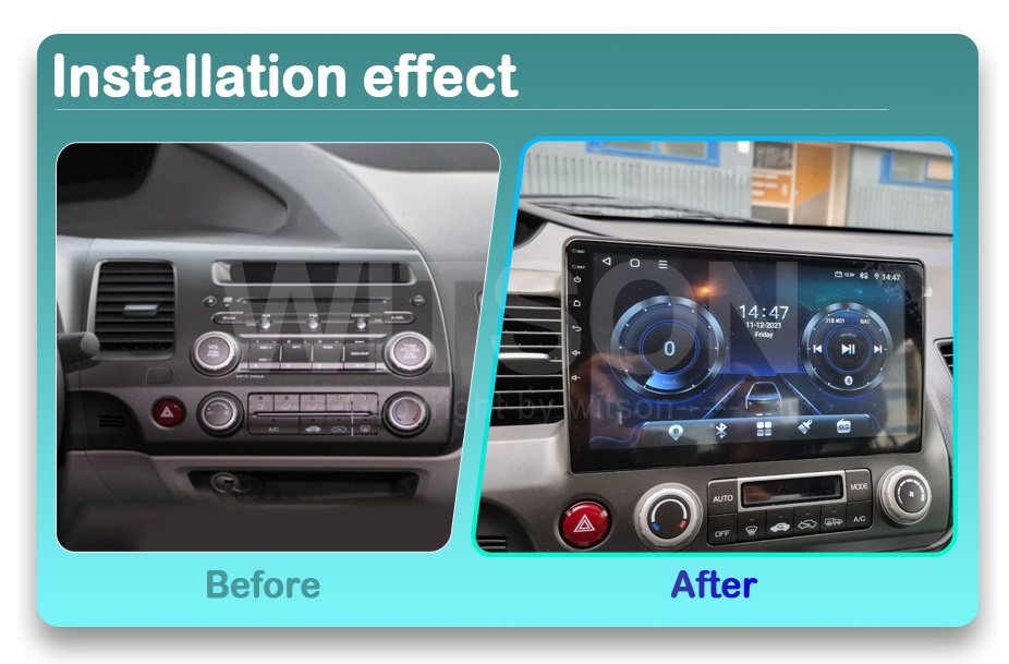 Rádio Witson Android 14 UIS7862 4GB 64GB 10.1" Honda Civic 8 2005-2012 - Image 6