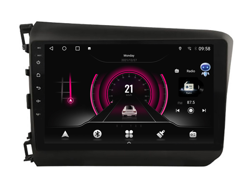 Rádio Witson Android 14 UIS7862 4GB 64GB 9" Honda Civic 2012-2015