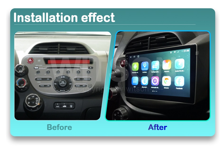 Rádio Witson Android 14 UIS7862 4GB 64GB 10.1" Honda Jazz 2007-2013 - Image 5