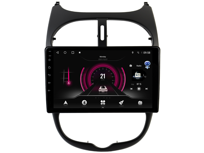 Rádio Witson Android 14 UIS7862 4GB 64GB 9" Peugeot 206 2001-2008 - Image 2