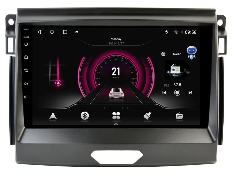 Rádio Witson Android 14 UIS7862 4GB 64GB 9"Ford Ranger Everest 2016-2020