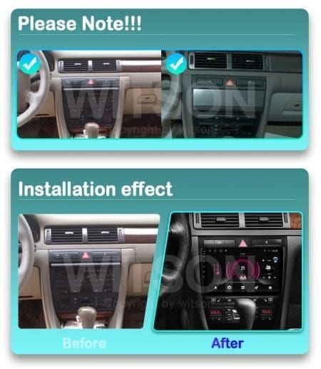 Rádio Witson Android 14 UIS7862 4GB 64GB 9" Audi A6 C5 1997-2004 S6 2 1999-2004 RS6 1 2002-2006 - Image 6