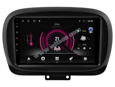 Rádio Witson Android 14 UIS7862 4GB 64GB 9" Fiat 500X 2014-2020