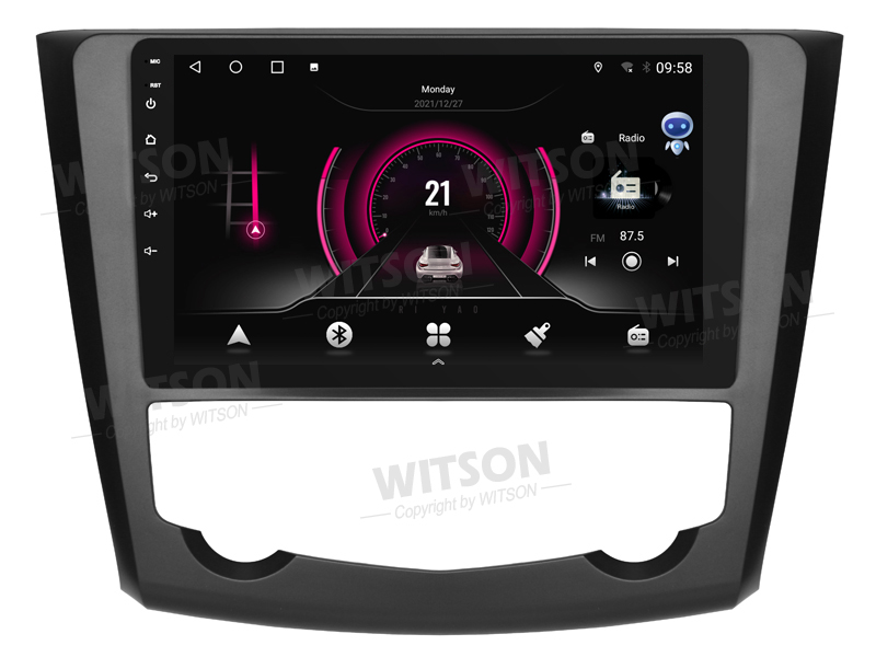 Rádio Witson Android 14 UIS7862 4GB 64GB 9" Renault Kadjar 2015-2017