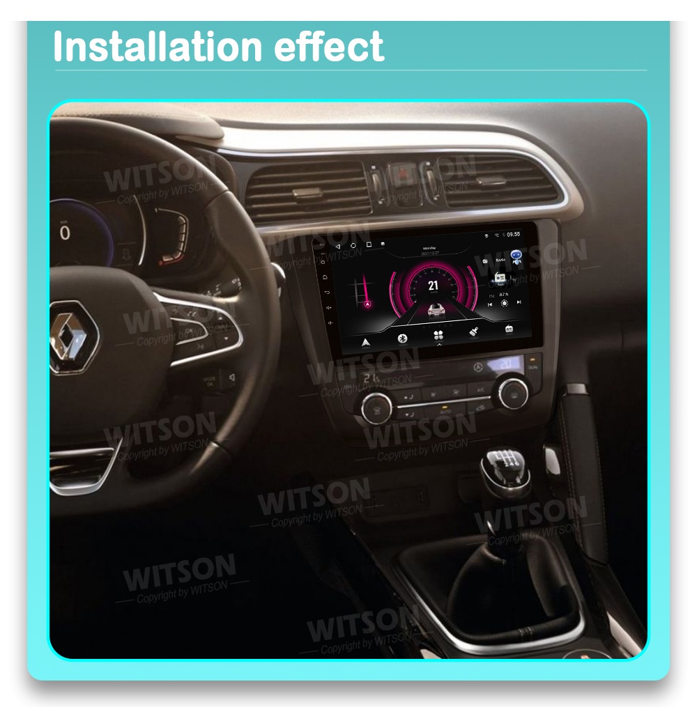 Rádio Witson Android 14 UIS7862 4GB 64GB 9" Renault Kadjar 2015-2017 - Image 6