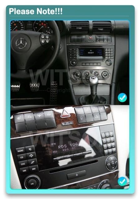 Rádio Witson Android 14 UIS7862 4GB 64GB 9" Mercedes-Benz C Class W203 CLK W209 - Image 5