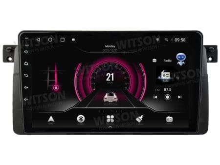 Rádio Witson Android 14 UIS7862 4GB 64GB 9" BMW Série 3 E46 Rover 75 1998-2006