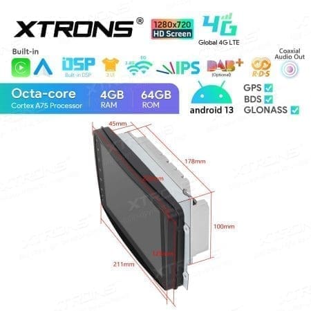Rádio Xtrons Android 13 8" Octa-Core MTK8667 4GB 64GB Mercedes-Benz S/B - Image 11