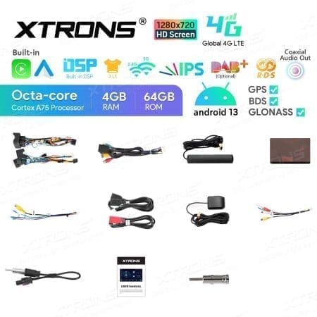 Rádio Xtrons Android 13 8" Octa-Core MTK8667 4GB 64GB Mercedes-Benz S/B - Image 12