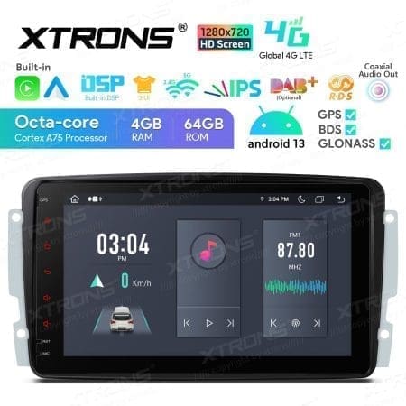 Rádio Xtrons Android 13 8" Octa-Core MTK8667 4GB 64GB Mercedes-Benz S/B - Image 4
