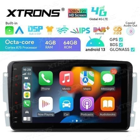Rádio Xtrons Android 13 8" Octa-Core MTK8667 4GB 64GB Mercedes-Benz S/B - Image 5