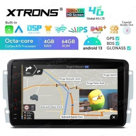 Rádio Xtrons Android 13 8" Octa-Core MTK8667 4GB 64GB Mercedes-Benz S/B - Image 7