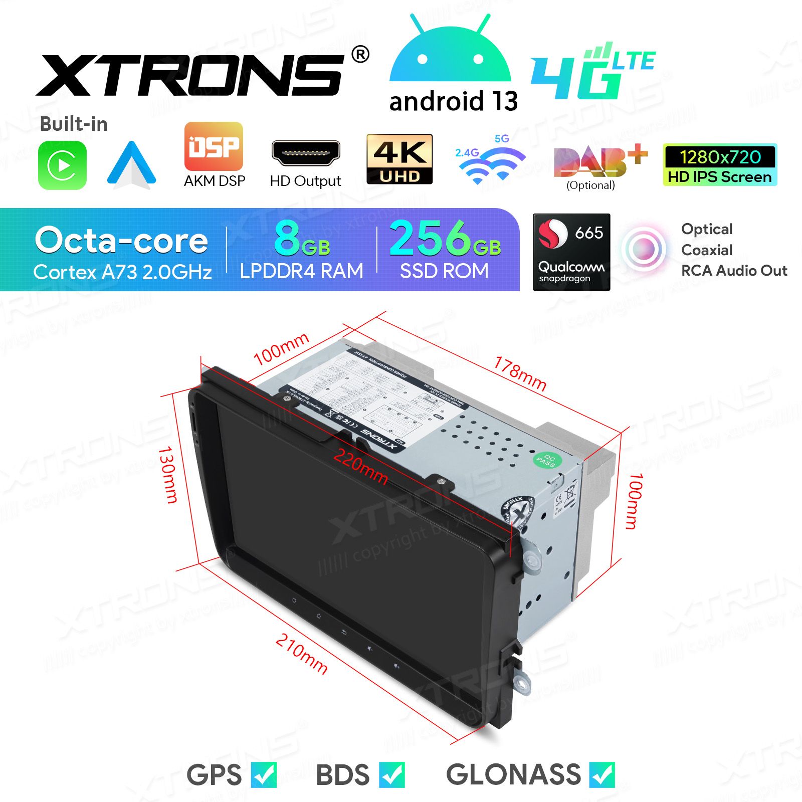 Rádio Xtrons Android 13 9" Snapdragon 665 8GB 256GB VW Seat Skoda CPW S/Botões - Image 6