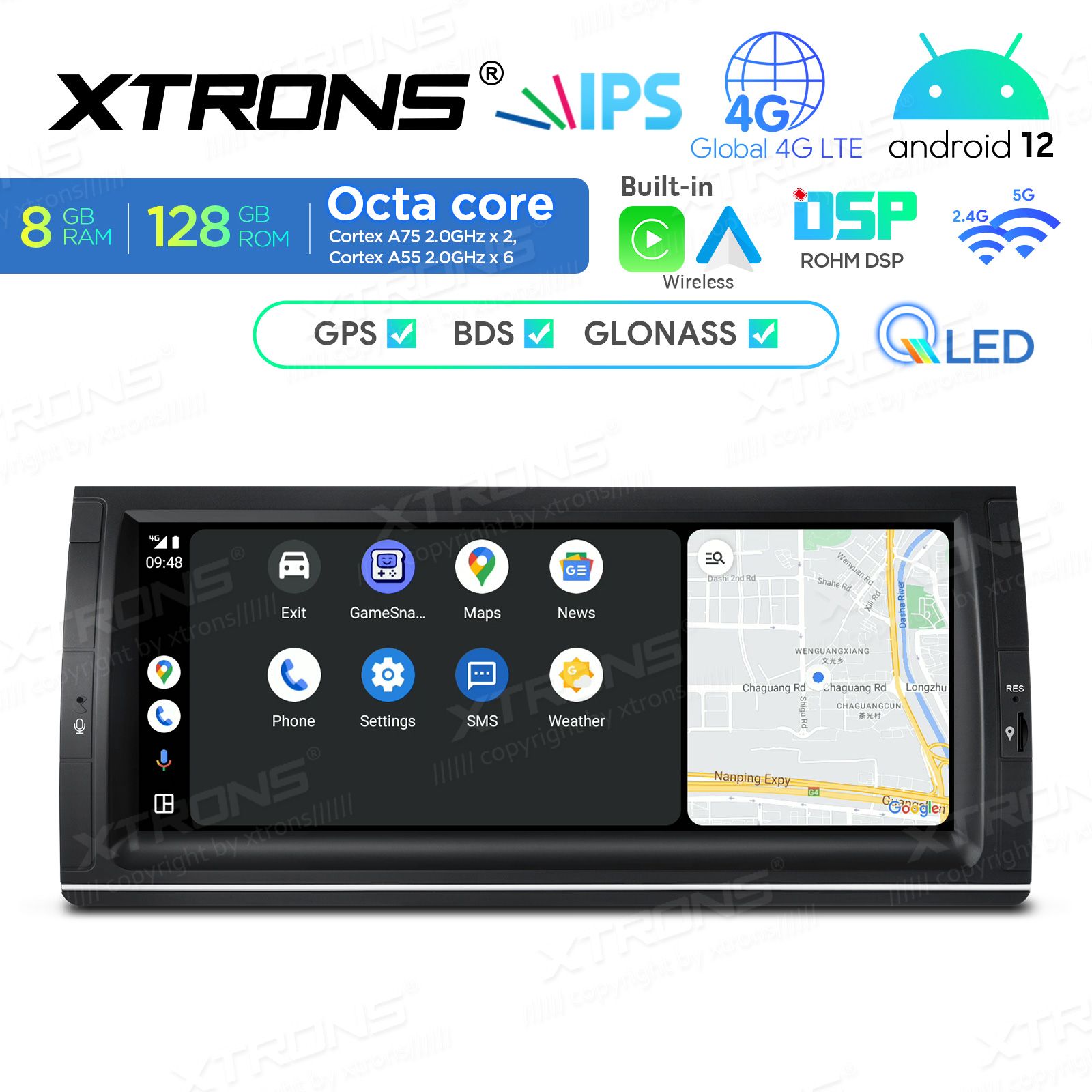 Rádio Xtrons Android 12 10.25" Octa-Core 1.8Ghz 6GB 128GB BMW X5 E53 1999-2006 - Image 3
