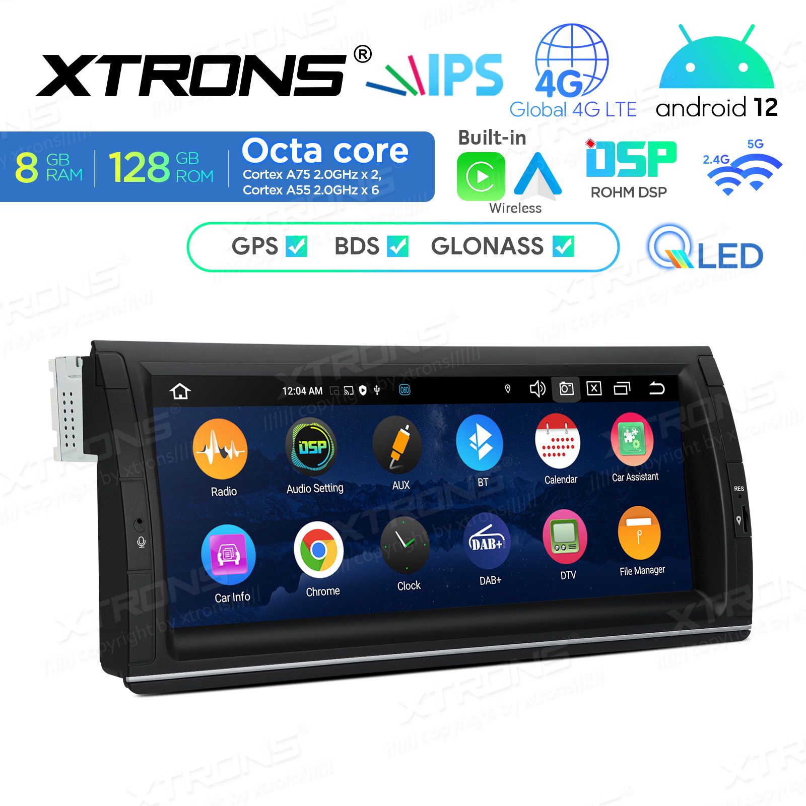 Rádio Xtrons Android 12 10.25" Octa-Core 1.8Ghz 6GB 128GB BMW X5 E53 1999-2006 - Image 4