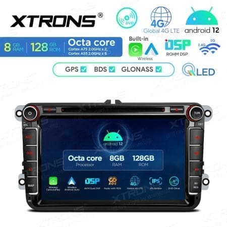 Rádio Xtrons Android 12 8" Octa-Core 1.8Ghz 6GB 128GB Volkswagen, Seat e Skoda - Image 3