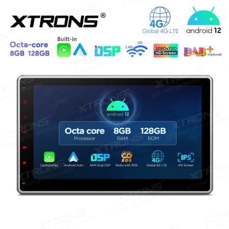 Rádio Xtrons Android 12 10.1" Octa-Core MTK 8GB 128GB Universal 2DIN Rotativo - Image 3